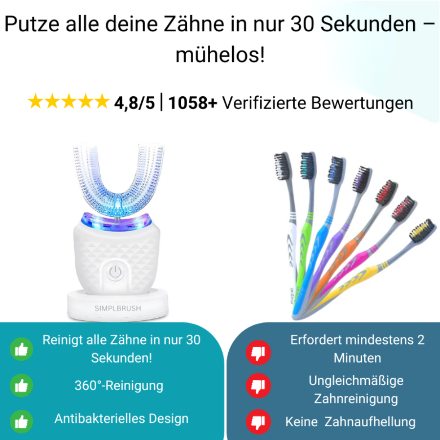 Simplbrush - Elektrische selbstreinigende Zahnbürste